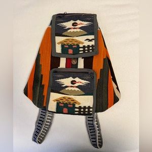 Handmade. Woven backpack made in Ecuador.